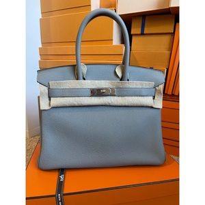 ❌SOLD❌ Authentic Hermès Birkin 30 Gros Moutte Togo Leather & Palladium Hardware